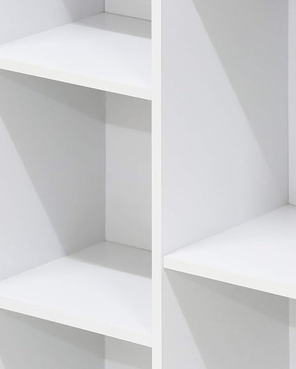 Furinno Luder Bookcase / Book / Storage , 5-Cube, White - LeafyLoom