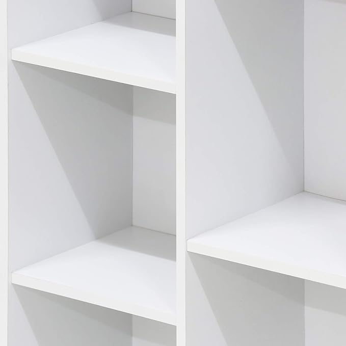 Furinno Luder Bookcase / Book / Storage , 5-Cube, White - LeafyLoom