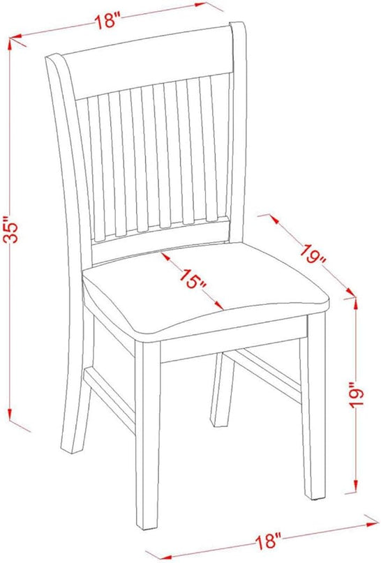 East West Furniture NOFK7-MAH-C 7 Piece Modern Dining Set Consist of a Rectangle Wooden Table with Butterfly Leaf and 6 Linen Fabric Upholstered Chairs, 32x54 Inch - LeafyLoom
