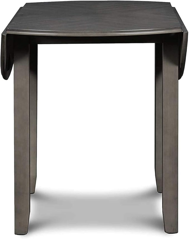 New Classic Furniture Gia Drop Leaf Dining Table with Two Chairs, 42-Inch, Gray - LeafyLoom
