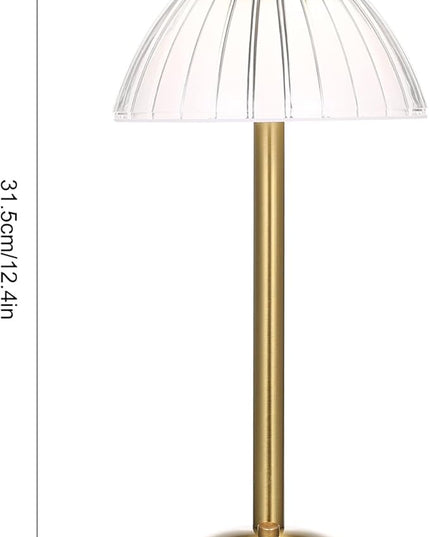 LED Cordless Table Lamp Mushroom Desk Lamp, USB Rechargeable LED Table Lamp with Touch Control Dimmable 3 Light Colors Bedside Lamp Reading Lamp for Bars Restaurants Coffee Shop - LeafyLoom