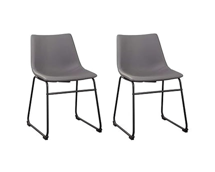Signature Design by Ashley Centiar Mid Century Dining Set with Round Table, Chairs and Accessories, Gray/Black - LeafyLoom
