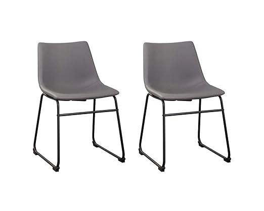 Signature Design by Ashley Centiar Mid Century Dining Set with Round Table, Chairs and Accessories, Gray/Black - LeafyLoom