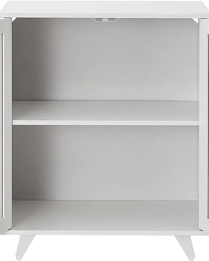 Panana Kitchen Buffet Server Table Accent Sideboard Cupboard Server Buffet Console Table with Doors Cabinet (27inch, white) - LeafyLoom