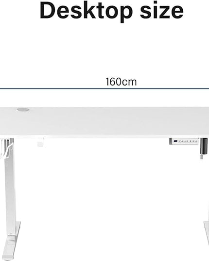 Large 63Inch Electric Standing Desk Height Adjustable, Sit Stand up Desk Home Office Computer Ergonomic Desk Memory Preset with Pencil Tray… - LeafyLoom