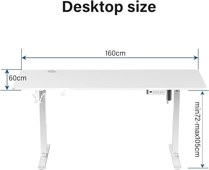 Large 63Inch Electric Standing Desk Height Adjustable, Sit Stand up Desk Home Office Computer Ergonomic Desk Memory Preset with Pencil Tray… - LeafyLoom