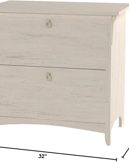 Bush Furniture Salinas Lateral File Cabinet, Farmhouse 2 Drawer File Cabinet for Home Office - LeafyLoom