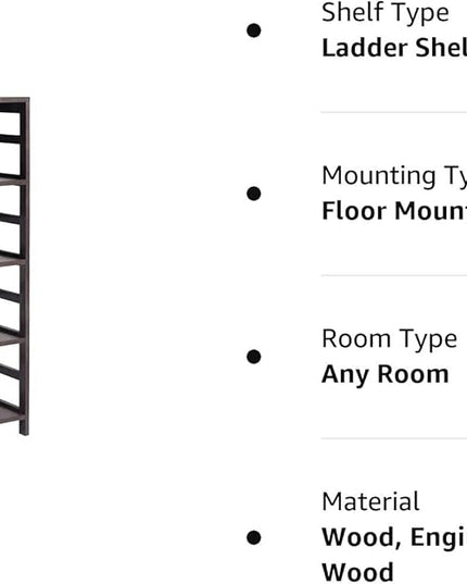 Winsome 4 tier Wood Leo model name Shelving, Small, Espresso - LeafyLoom