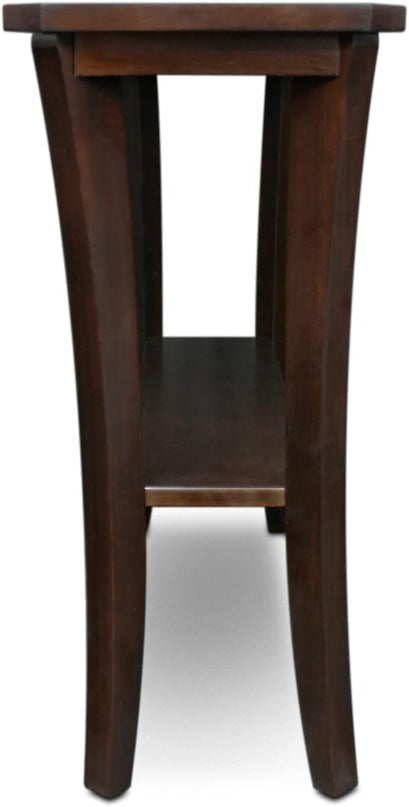 Leick Home 10332 Boa Console Hall Stand with Shelf, Chocolate Cherry, 38 in x 14 in x 30 - LeafyLoom