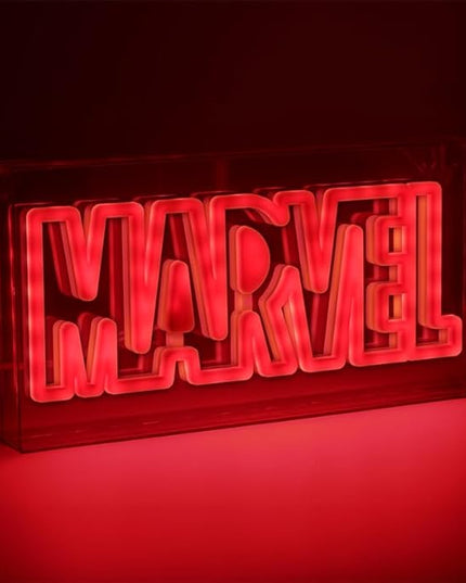Paladone Marvel LED Neon Logo Light Sign - Wall Mountable or Free Standing - Offially Licensed Marvel Room Decor & Gift - LeafyLoom