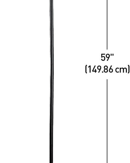 Globe Electric 12708 59" 1-Light LED Floor Lamp, Black, Matte Finish, Plastic Mesh Shade, LED Bulb Included, Floor Lamp for Living Room, Floor Lamp for Bedroom, Home Office Accessories - LeafyLoom