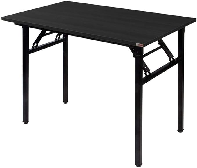 Need Computer Desk Folding Table Writing Desk/Compact Desk/Foldable Desk with BIFMA Certification, No Install Needed, Black AC5CB-100-60 - LeafyLoom