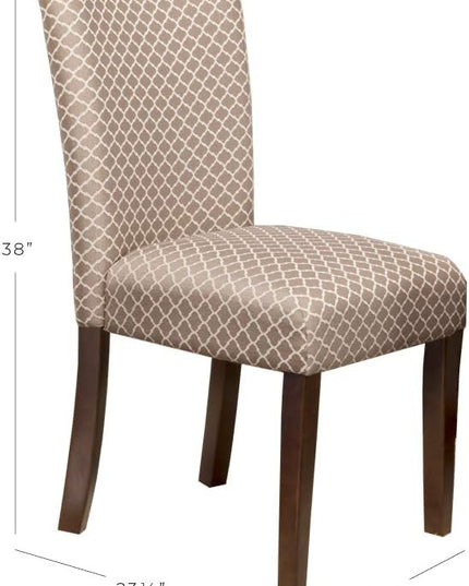 HomePop Parsons Classic Upholstered Accent Dining Chair, Set of 2, Brown - LeafyLoom