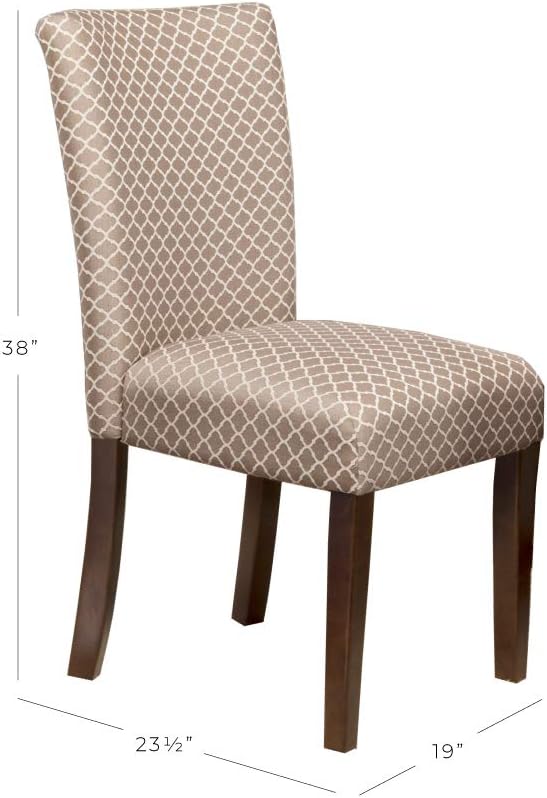 HomePop Parsons Classic Upholstered Accent Dining Chair, Set of 2, Brown - LeafyLoom