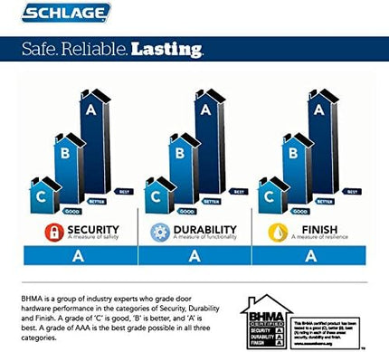 SCHLAGE BE469ZP CAM 625 Connect Smart Deadbolt With Alarm Inbuilt Camelot Trim In Bright Chrome SchlageLockCompany