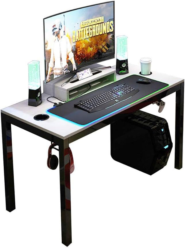 Need Gaming Desk- 47" All-in-one Gamer Computer Table with Headphone Hook/Cup Holder, Professional Game PC Workstation, AC14-12060LBPRO-ND - LeafyLoom