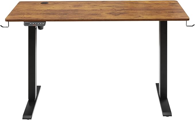 VEVOR Height Adjustable Desk, 55.1 x 23.6 in, 3-Key Modes Electric Standing Desk,Whole Piece Desk Board, Sturdy Dual Metal Frame, Max. Bearing 180 LBS Computer Sit Stand up Desk, for Home and Office - LeafyLoom