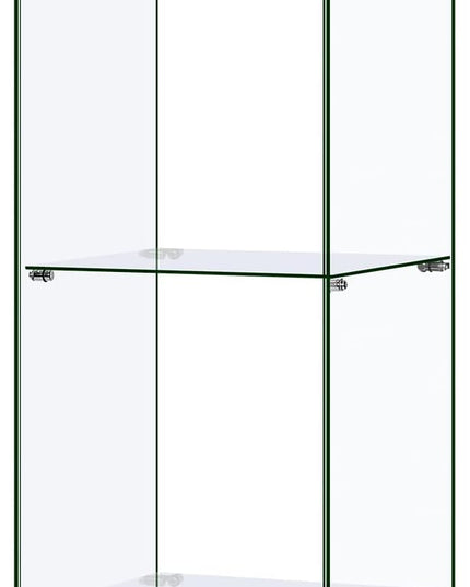 VIVOHOME 4 Layers 15.7''W x 15.7''D x 62.6''H Glass Display Cabinet Countertop Showcase with Lock, 5mm Tempered Glass 25mm MDF Base - LeafyLoom