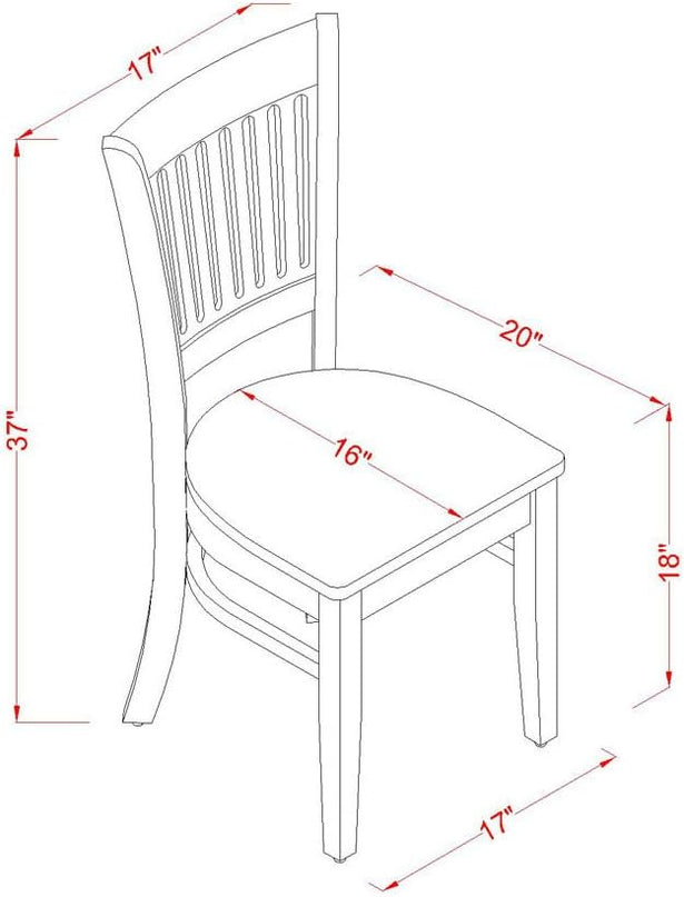 East West Furniture Norfolk 5 Piece Room Set Includes a Rectangle Wooden Table with Butterfly Leaf and 4 Kitchen Dining Chairs, 32x54 Inch, Oak - LeafyLoom