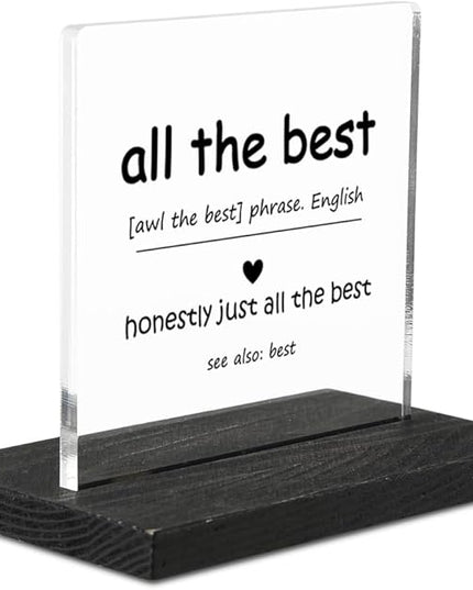 Inspirational Definition Desk Sign for Home Office, Inspiration Work Gifts, Motivational Quotes for Desk, Desk Coworker Gifts for Women Men Office Work Bestie Gifts for Women YTZ77 - LeafyLoom