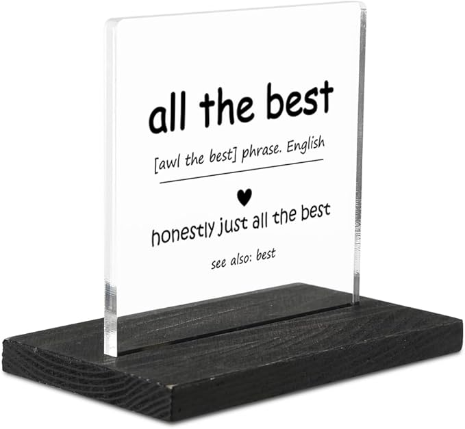 Inspirational Definition Desk Sign for Home Office, Inspiration Work Gifts, Motivational Quotes for Desk, Desk Coworker Gifts for Women Men Office Work Bestie Gifts for Women YTZ77 - LeafyLoom