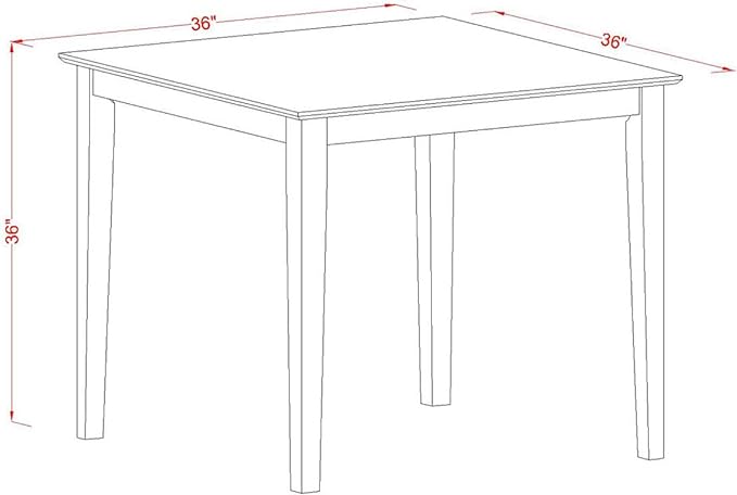East West Furniture Vernon 3 Piece Counter Height Pub Set for Small Spaces Contains a Square Dining Room Table and 2 Kitchen Chairs, 36x36 Inch, Mahogany - LeafyLoom