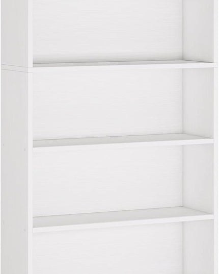 Tribesigns Tall Bookcase and Bookshelf, 70.8” Large Bookcases Organizer with 5-Tier Storage Shelves, Heavy Duty Free-Standing Library Bookshelf Shelving Unit for Living Room, Bedroom, Office (White) - LeafyLoom
