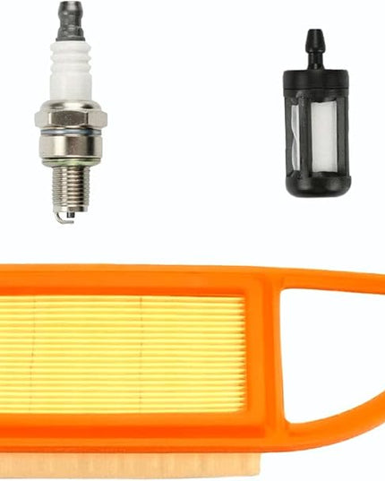 Air Filter With Fuel Filter Spark Plug for Stihl BR500 BR550 BR600 Backpack Blowers, Replaces 4282 141 0300, 4282 141 0300B - LeafyLoom