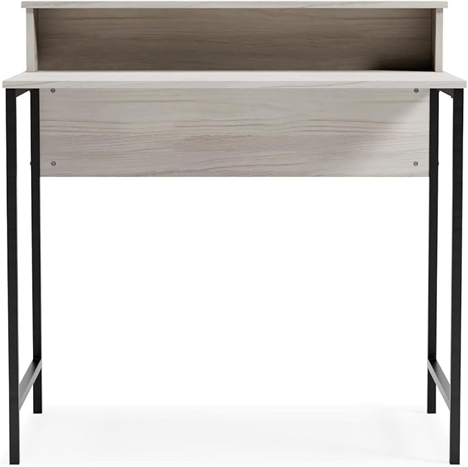 Signature Design by Ashley Bayflynn 36" Modern Home Office Desk With Hutch, White & Black - LeafyLoom