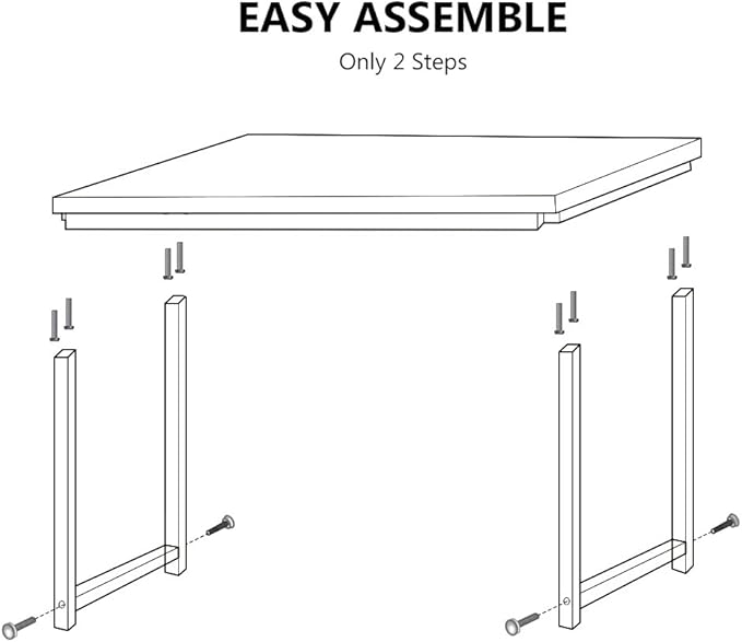 Tribesigns Computer Desk, 55 inch Large Office Desk Computer Table Study Writing Desk for Home Office, White + Black Leg - LeafyLoom