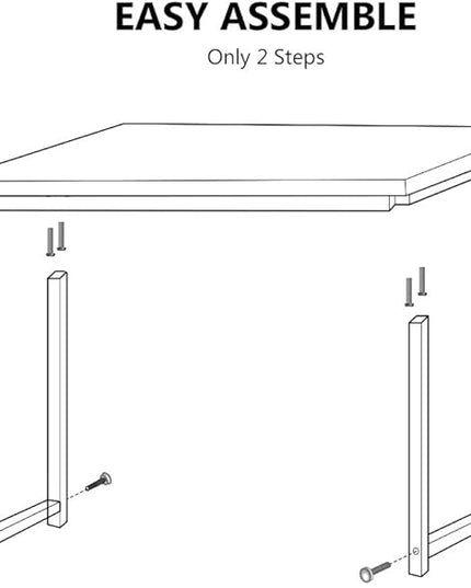 Tribesigns Computer Desk, 63 inch Large Office Desk Computer Table Study Writing Desk Workstation for Home Office, Walnut - LeafyLoom