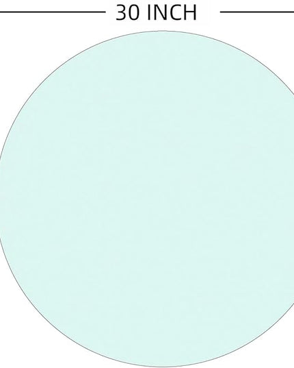 30 Inch Round Tempered Glass Table Top, Transparent - LeafyLoom