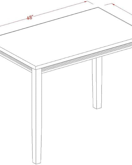 East West Furniture YAVN5-WHI-W 5 Piece Kitchen Counter Set Includes a Rectangle Dining Room Table and 4 Dining Chairs, 30x48 Inch, Buttermilk & Cherry - LeafyLoom