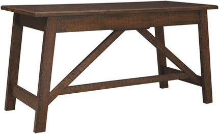 Signature Design by Ashley Baldridge Rustic Home Office Desk, Distressed Brown - LeafyLoom