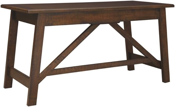 Signature Design by Ashley Baldridge Rustic Home Office Desk, Distressed Brown - LeafyLoom