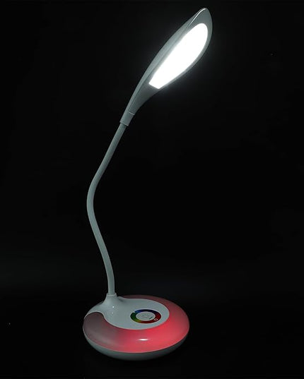 LED Gooseneck Desk Lamp, Office Desktop Lamp 3 Dimming Level, Touch Control, Battery Charging Table Lamp Adjustable Study Desk Lamp, Energy Saving Lamp Reading Light - LeafyLoom