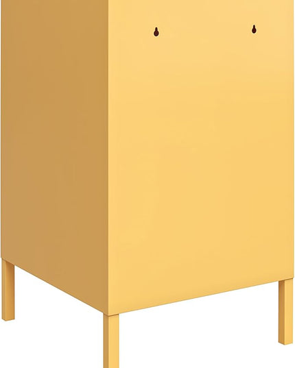 Novogratz Cache Metal Locker, Yellow End Table - LeafyLoom