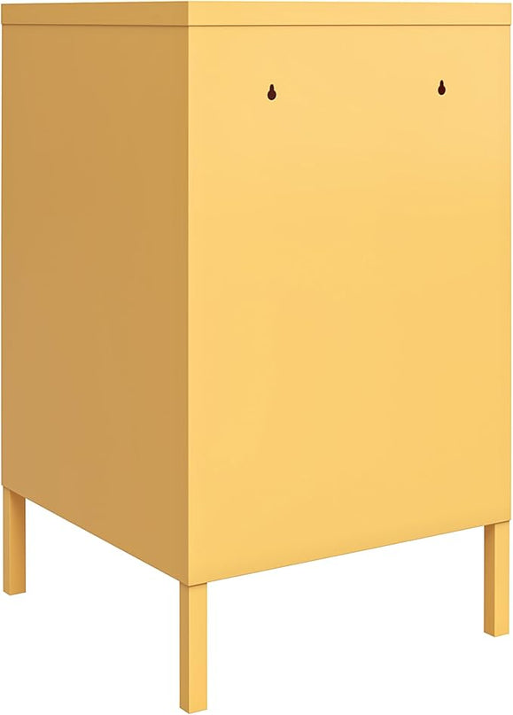 Novogratz Cache Metal Locker, Yellow End Table - LeafyLoom