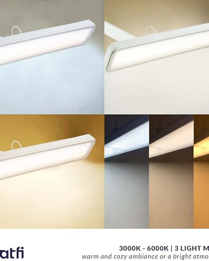 Neatfi (New Model) XL 2,500 Lumens LED Task Lamp with Clamp, 3 Light Modes, 3000-6000K Correlated Color Temperature, 30W Super Bright Desk Lamp, Dimmable, 162 Pcs SMD LED (CCT, White) - LeafyLoom