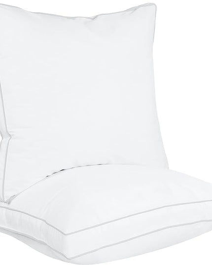 Utopia Bedding Bed Pillows for Sleeping European Size (White), Set of 2, Cooling Hotel Quality, Gusseted Pillow for Back, Stomach or Side Sleepers - LeafyLoom