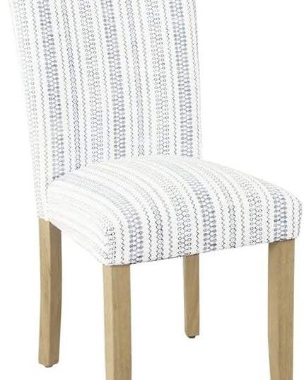 HomePop Classic Parsons Dining Chairs, Pack of 2, Blue Farmhouse Stripe - LeafyLoom