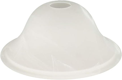 Giluta Small Floor Lamp Glass Shade Replacement Globe -Fitting Opening 1.625" Modern Alabaster Style Light Fixture Shade, Height: 4.13 inch, Width: 9.45 inch. Lipless - LeafyLoom