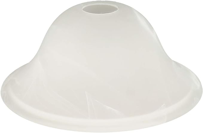 Giluta Small Floor Lamp Glass Shade Replacement Globe -Fitting Opening 1.625" Modern Alabaster Style Light Fixture Shade, Height: 4.13 inch, Width: 9.45 inch. Lipless - LeafyLoom