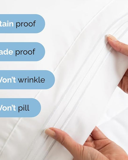 King Size 4 Piece Sheet Set - Comfy Breathable & Cooling Sheets - Hotel Luxury Bed Sheets for Women & Men - Deep Pockets, Easy-Fit, Extra Soft & Wrinkle Free Sheets - White Oeko-Tex Bed Sheet Set - LeafyLoom