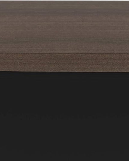 Bestar Connexion Desk Shell, 72W, Antigua & Black - LeafyLoom