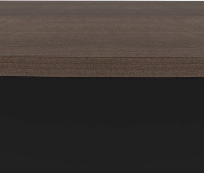 Bestar Connexion Desk Shell, 72W, Antigua & Black - LeafyLoom