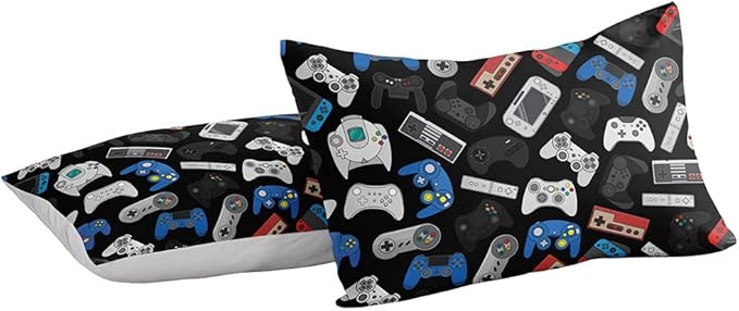 Gaming Comforter for Boys Teen,Game Contoller Bedding Set for Boys Kids,Down Alternative Comforter for All Season,Gamer Home Decor for Boys Comforter Set (Comforter-Game36, Full) - LeafyLoom