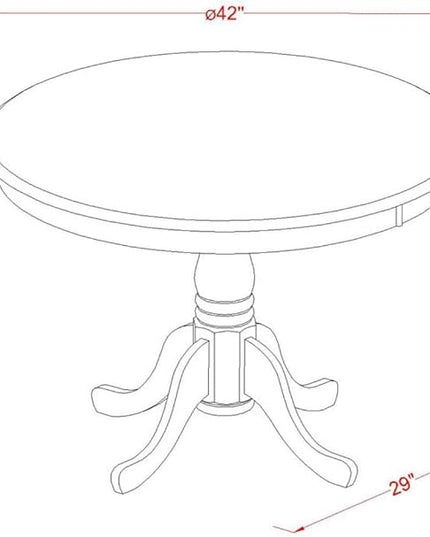 East West Furniture Trenton 5 Piece Counter Height Pub Set Includes a Round Dining Room Table and 4 Kitchen Chairs, 42x42 Inch, Black & Cherry - LeafyLoom