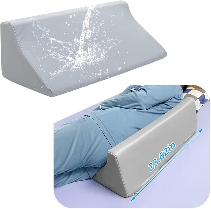 Wedge Pillow Post Surgery for Sleeping Bed Body Positioners Triangle Incline Waterproof Hospital Wedges Prevent Back Bed Sores Support Side Sleep Bedridden Patient Pregnancy Medical Turnover Device - LeafyLoom