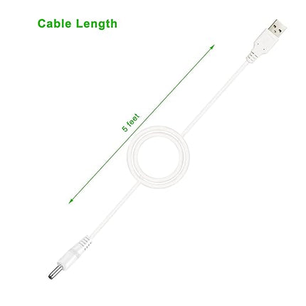 PDEEY Moon Lamp Charger for Kids Star Project Night Light, USB to DC Charging Cord 4.5 ft - LeafyLoom